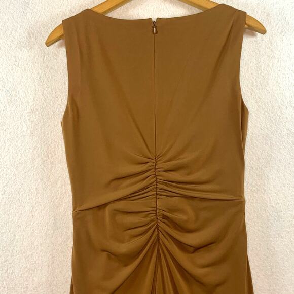 JAX Womens Y2K Dress Sz 10 Asymmetrical Ruffle Ruched Slinky Feminine Ethereal - Picture 6 of 12
